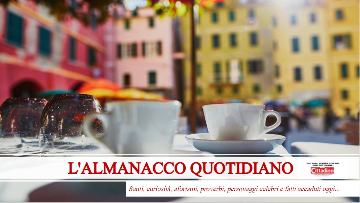 L'Almanacco Quotidiano de Il Cittadino Canadese! Oggi è giovedì 30 maggio 2024. SANTI: Sant’Anastasio; Santi Basilio ed Emmelia; San Felice I; Santa Giovanna d’Arco... Per saperne di più: 👉 cittadino.ca/lalmanacco-quo… #BuongiornoATutti #calendar #rubrica #calendario #column