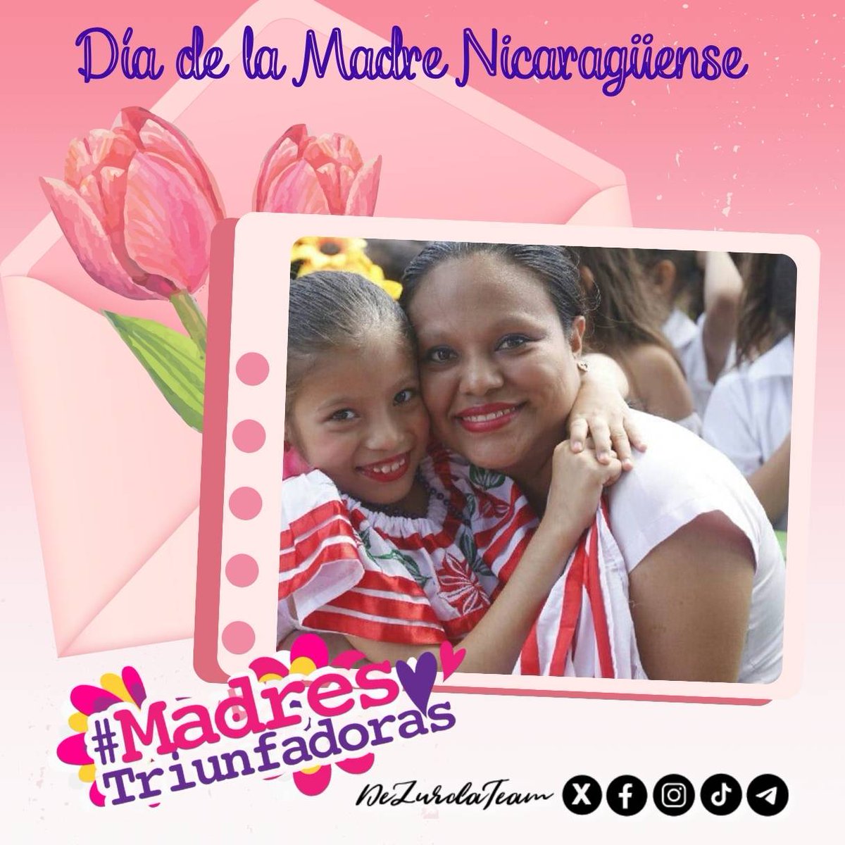 Día de la Madre Nicaragüense que sabe de luchas y mil batallas, de victorias y reveses. Madre dadora de VIDA que sostiene en sus manos el fruto de sus entrañas... A ellas felicidades en este día F E L I C I D A D E S ♥️ M A M Á❗️ #DeZurdaTeam #MadresTriunfadoras #PLOMO19