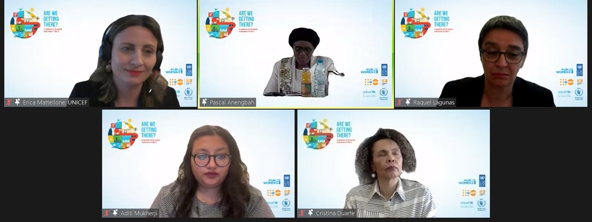 🎬 LIVE NOW: What can @UN system #evaluations tell us about advancing ♀️ gender equality of all women & girls? 🎙️ Hon Marie Thérèse Abena Ondoa, Minister of Women’s Empowerment & the Family shares how the Government of Cameroon supports women & girls in 🚨 humanitarian areas