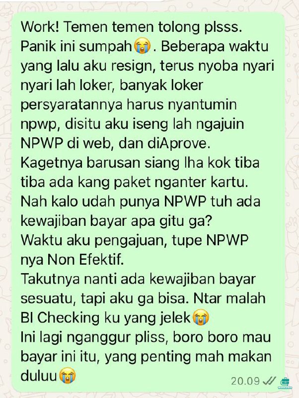 worksfess's tweet photo. Work! Tolong dibantu infonya kak, terimakasih😭🙏 https://t.co/BO7SrWdEtz