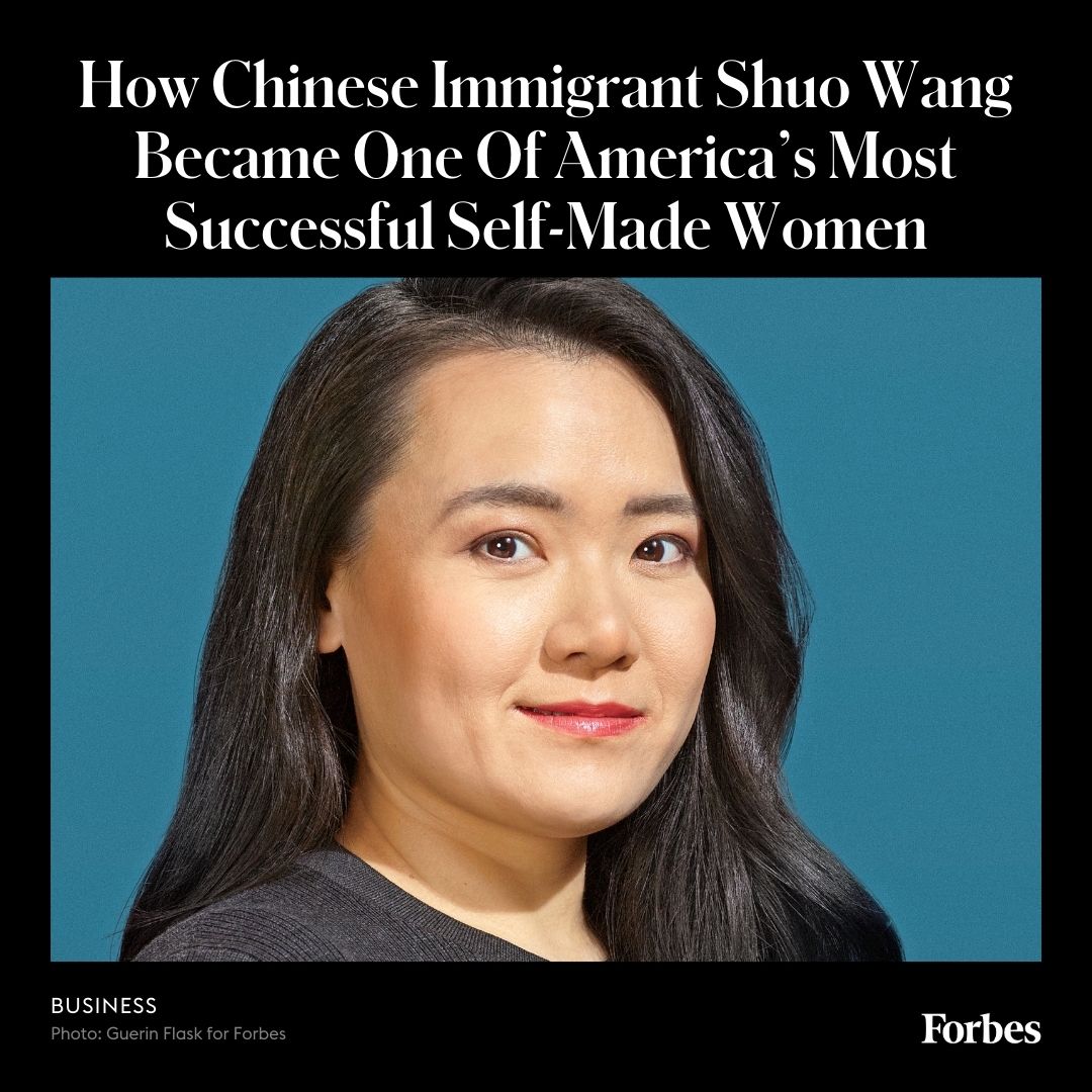 Forbes's tweet photo. #SelfMadeWomen: Shuo Wang moved to the U.S. as a teenager and sold scooters at flea markets on weekends. Now the cofounder and chief revenue officer of human resources software unicorn Deel is worth an estimated $850 million. https://t.co/r6JO8iDJvH https://t.co/Ljrb7AOh5F