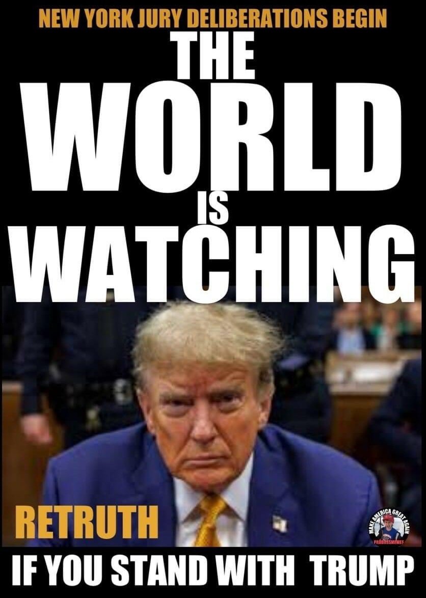 The world is watching. I stand with Trump. Retweet if you stand with Trump