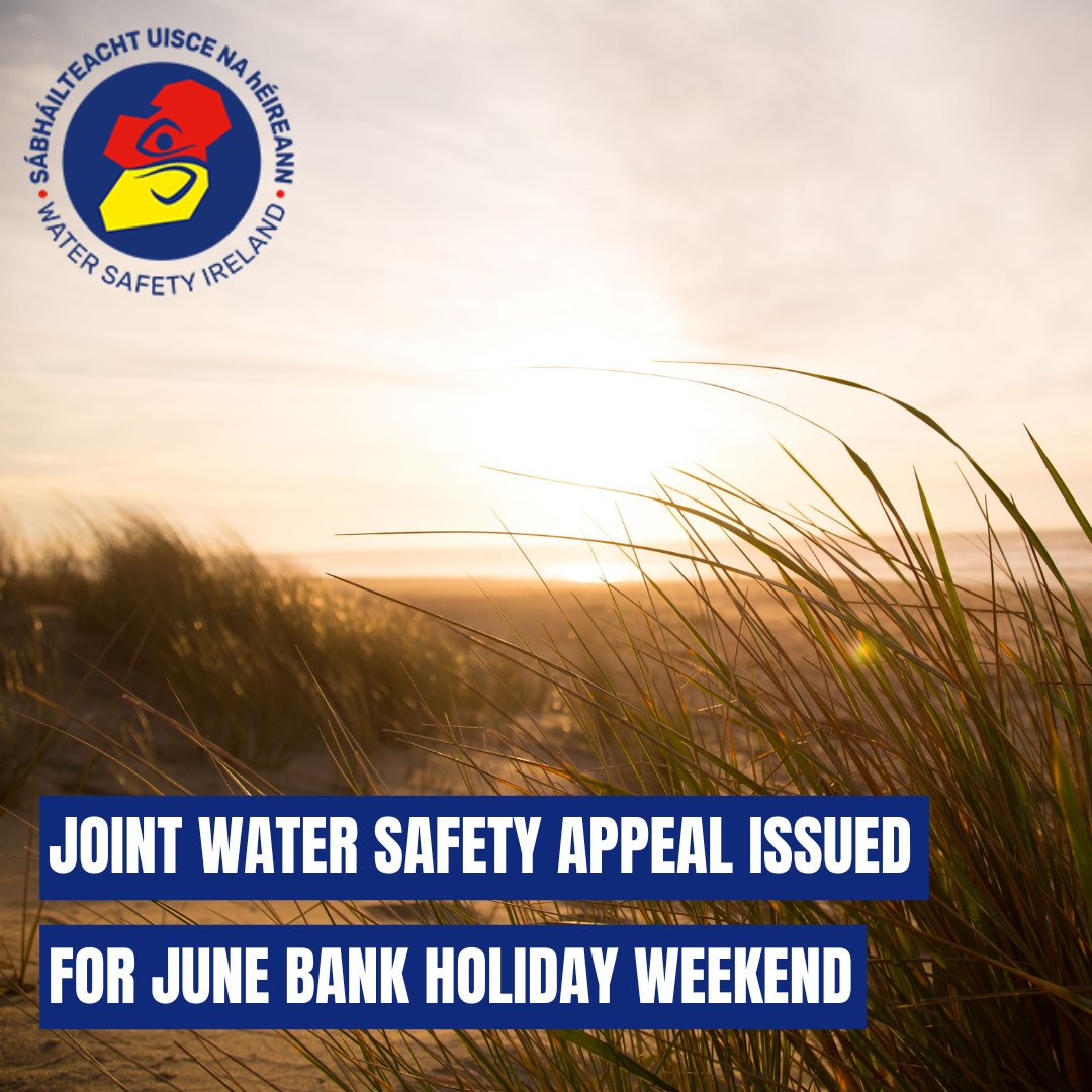 Ahead of the June bank holiday weekend, Water Safety Ireland, the @IrishCoastGuard and the @rnli are jointly appealing to people to be safe and summer ready when planning an activity on or near the water. 🌊🏊 For more info 👇 bit.ly/3R2hook