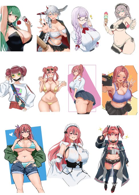 今月描いたイラストたちです〜!と言いつつ明日おそらくもう1枚あげます 