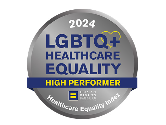 Eskenazi Health has been recognized as a High Performer in LGBTQ+ Healthcare Equality by the Human Rights Campaign (HRC) Foundation. Read the full story at EskenaziHealth.edu/News. #HereforYou