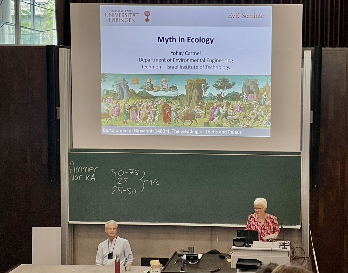 Thought-provoking EvE seminar by guest researcher Yohay Carmel from <a href="/TechnionLive/">Technion Israel</a>. Prof. Carmel blended historical perspectives with modern ecological challenges, sparking robust discussions on our ecological paradigms. #Ecology #Conservation #EnvSci 🌱