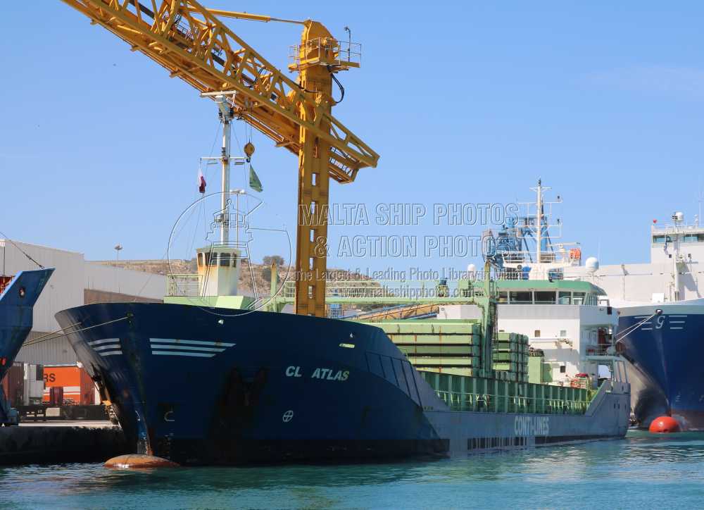 #Belgian #generalcargoship #CL_ATLAS #discharging #cargo at #MagazineWharf, #grandharbourmalta - 27.05.2024 - maltashipphotos.com - NO PHOTOS can be used or manipulated without our permission