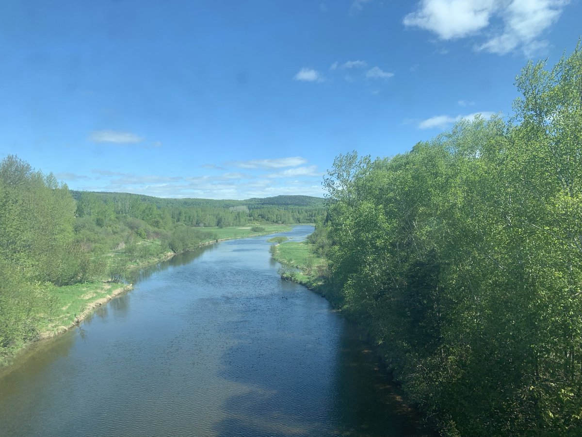 Taking a train from Quebec to Halifax NS enjoying some lovely views