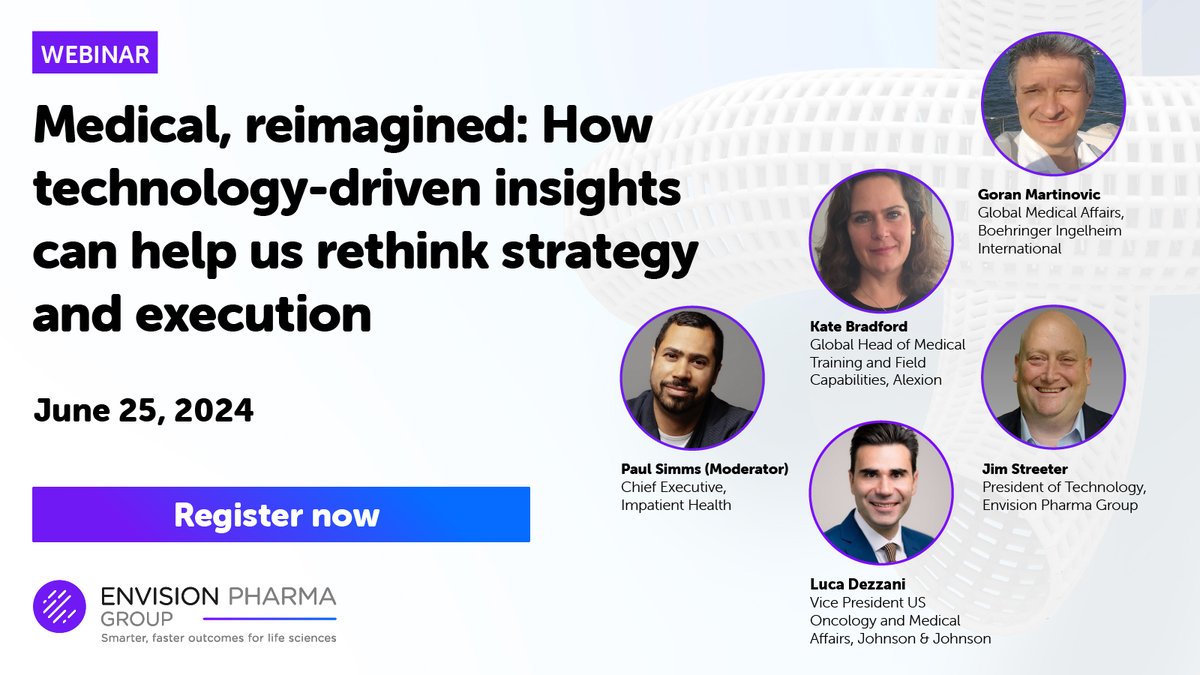 Join us for our inspirational webinar, “Medical, reimagined: How technology-driven insights can help us rethink strategy and execution.” Register today and learn more on June 25 👇
impatient.health/webinars/webin…