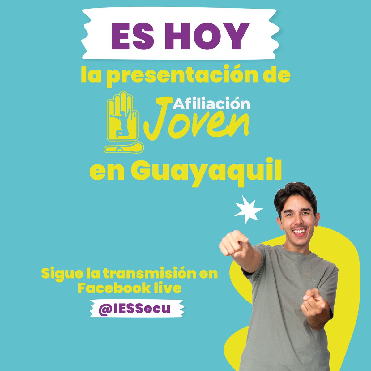 ㅤㅤㅤㅤㅤㅤ ¡ES HOY🎉! ㅤㅤㅤㅤㅤ Conéctate a las ⏰10:00 a nuestro #FacebookLive y conoce TODO sobre el programa 𝐀𝐟𝐢𝐥𝐢𝐚𝐜𝐢𝐨́𝐧 𝐉𝐨𝐯𝐞𝐧 ✅Beneficios ✅Requisitos El @IESSec piensa en jóvenes como tú 🫵🏻 📲📹 facebook.com/IESSecu