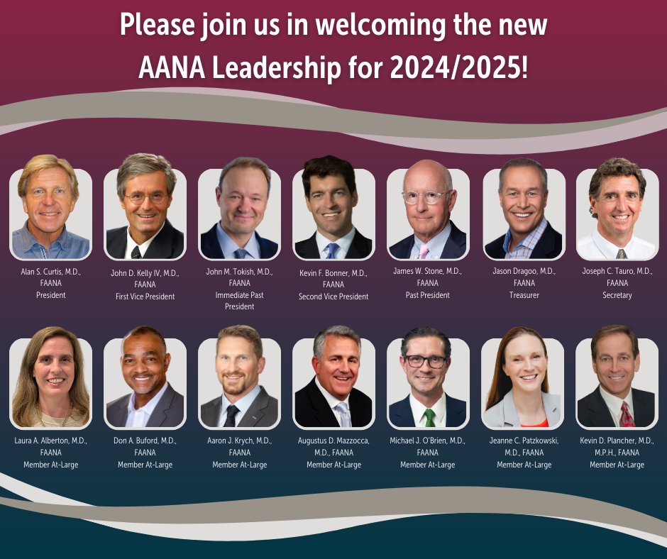 Congratulations to the newly elected AANA Presidential Line and Board of Directors for 2024-2025! Read the full announcement: bit.ly/3yIiO0U