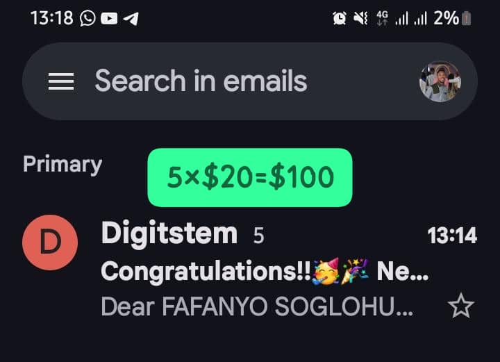 In just less than 24hrs I've earn $100 just by promoting other's products on @digistem. What else can be better than this. All thanks to @digitstem @CoachKingLeo @SnrOdy @IfiokPro @Lawrence199991 @LokkoMargaret1 @atk_universe
