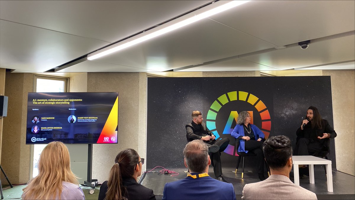 🔴Live now at the <a href="/ITU/">Int’l Telecommunication Union</a> #AIforGood Global Summit 2024 

🎤#AI mentors, collaborators and opponents: The art of strategic storytelling
🗣️ <a href="/gadisassoon/">Gadi Sassoon</a> &amp; <a href="/DAytonShenker/">Diana Ayton-Shenker</a> from <a href="/LeonardoISAST/">Leonardo/ISAST</a>, moderated by <a href="/Reeps1/">Harry Yeff</a> from R100 Studios.
🇺🇳 #sdg4,  #sdg9

📍Leaders Lounge at <a href="/CICG_Geneva/">CICG Geneva</a>
