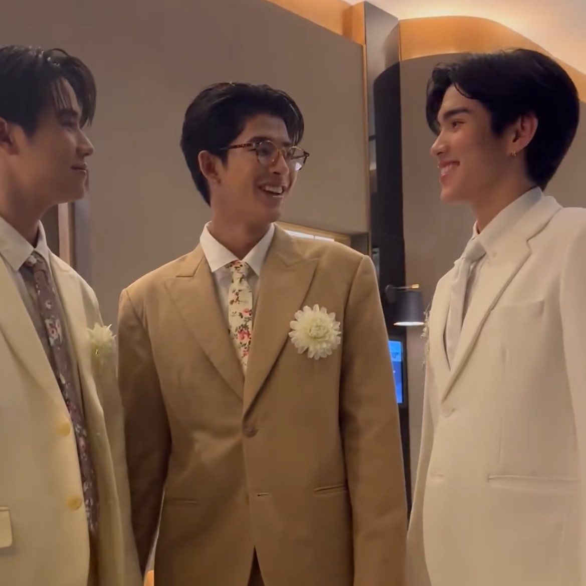 The groom with his two Bestmen