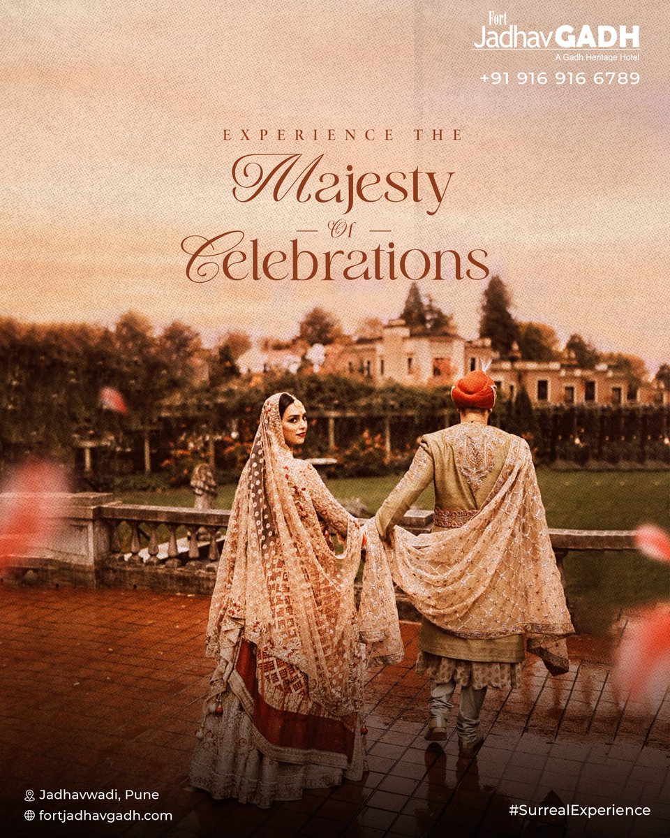 Join hearts and hands in the embrace of #JadhavGADH. From the grandeur of our venue to the attention to detail in every aspect of your special day, we ensure that your #wedding celebration is nothing short of perfection.

#FortJadhavGadh #Forts #HeritageResort #LuxuryWedding