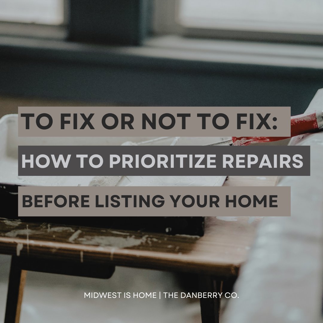 The process of selling a home is a whirlwind of decisions and preparations. One critical choice you’ll face is whether to invest in repairs before putting your house on the market📲 bit.ly/3R1z0jR

#HomeRepairs #MidwestIsHome #HomeStartsHere #TheDanberryCo