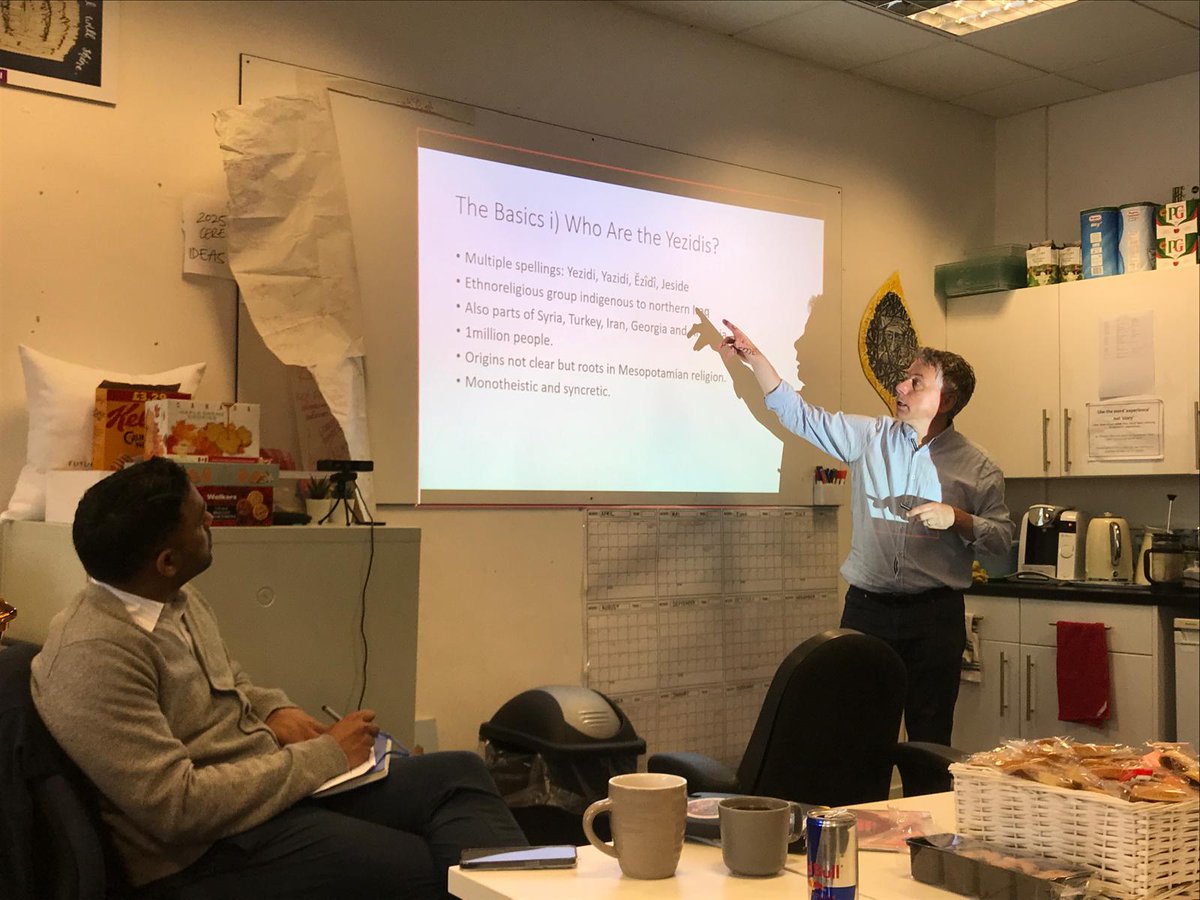 Thank you to Ryan D’Souza <a href="/NbdyListeningVR/">Nobody's Listening</a> and Robert Keeling for sharing their expertise on the persecution of Yazidi people with staff last week.