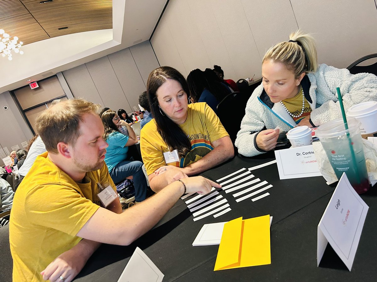 Enjoyed working with my awesome colleagues learning about the difference between art enhancement vs. art integration. #ArtsNOWSeminarGA <a href="/ArtsNOW1/">ArtsNOW</a>