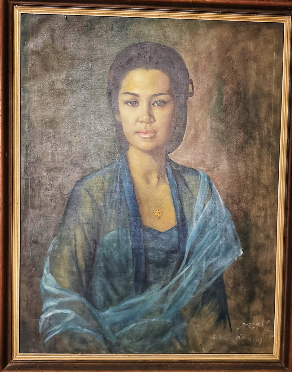 Happy 87th birthday to my Mam! 
Painting by Basoeki Abdullah - Bangkok 1967