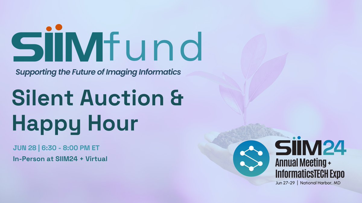 Want to impact #ImagingInformatics? It's easy!

Step 1: Donate an item via BetterWorld platform or pick from #SIIM's Amazon List
Step 2: Attend the SIIMfund Silent Auction & Happy Hour at #SIIM24
Step 3: Win an item & advance #MedicalImaging!

More Info | ecs.page.link/t5EAe
