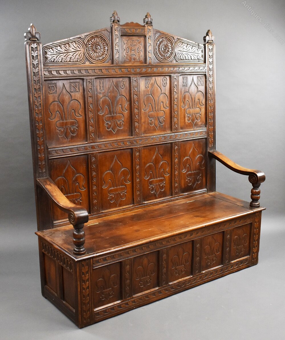 For sale on Antiques Atlas is this 18th Century Carved Oak High Back Bench / settle antiques-atlas.com/antique/18th_c… From FB Antiques #Antiques #antiquefurniture #antiquesettle #antiquehallsettle #highbackbench #highbacksettle