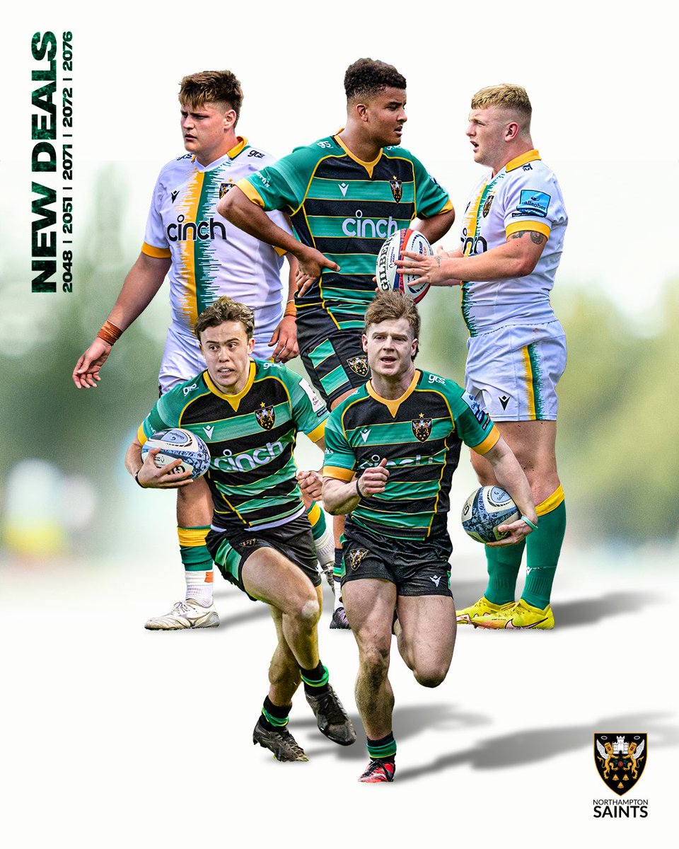 Staying put ✋

We're delighted to confirm new contracts for five <a href="/SaintsRugbyAcad/">Saints Rugby Academy</a> graduates ✍️

northamptonsaints.co.uk/Acad-5