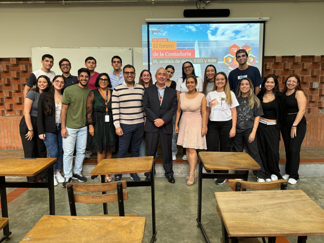 emazutiel's tweet photo. Ayer compartí con estudiantes de la @Unimet y hablamos sobre las habilidades que desde ya son necesarias para los contadores públicos, una carrera donde la tecnología y los componentes de ESG (Environmental, Social and Governance) son esenciales @PwC_Venezuela https://t.co/NtglKpyWjA