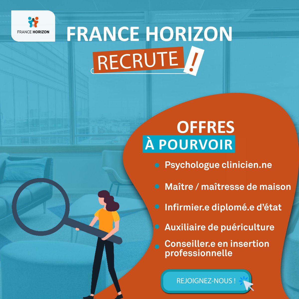 _FranceHorizon's tweet photo. 🔔 #JobAlertFrance Horizon recrute !

Chez France Horizon, engagez-vous pour contribuer à construire la solidarité d’aujourd’hui et de demain !

➡️ Retrouvez le détail des offres d’emploi et d’autres encore par ici : https://t.co/zyVr61ADaV https://t.co/XxOKFDra7O