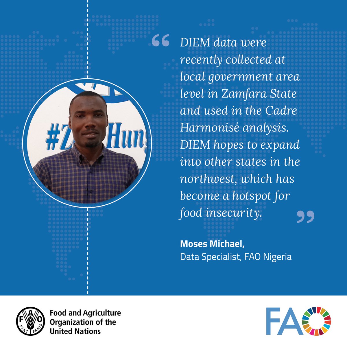 The #DataInEmergencies Country Analysts coordinate DIEM's activities, ensuring the quality and use of the data collected. bit.ly/3SOutRo In Nigeria, DIEM is now able to gather even more granular information serving decision-makers and stakeholders in the country 👇