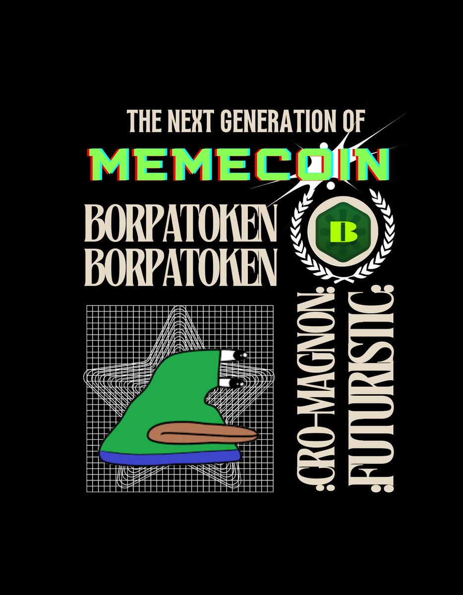 0x_omi's tweet photo. My first ever t-shirt design for borpa!!
Bringing drip to the borpa culture so make some fucking noise cuz its about to goo downn!!!
@BorpaTokencom @Psychonaut4975
#releaseborpa #streetwear #borpatoken #borpaverse #memecoin #borpa #nextgeneratiom #borpa4life https://t.co/Kh9OrNBDqY