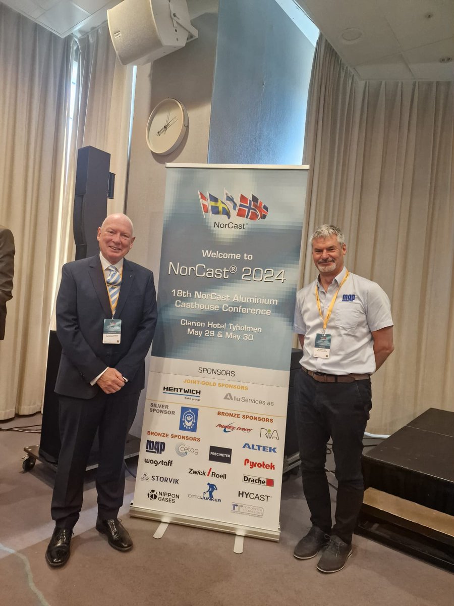 LimitedMqp's tweet image. This year’s #Norcast, the 18th Nordic Aluminium Casthouse Conference, in the master alloys and grain refiner section of the programme, our chairman, John Courtenay, shared how our #Optifine 5:1 100 #grainrefiner has benefitted a large #aluminium producer.