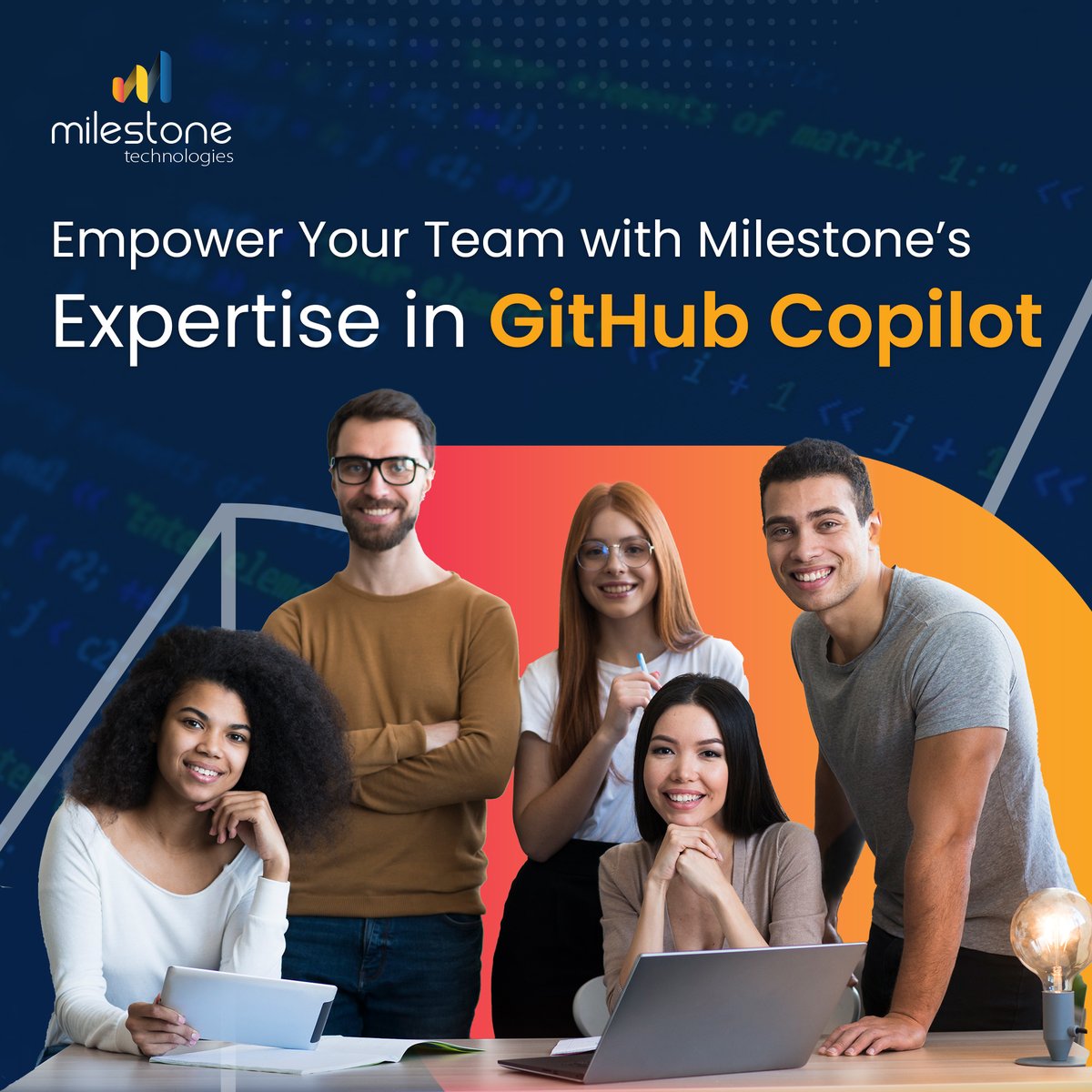 MilestoneTech's tweet image. Unlock GitHub Copilot&apos;s full potential with Milestone&apos;s expertise. Work faster, smarter, and more efficiently while meeting productivity metrics. Learn more  hubs.li/Q02yY5mp0 #GitHubCopilot #MilestoneTech