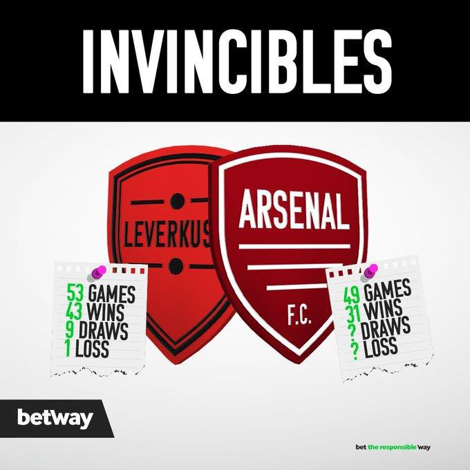 The Invincible 🏆 🤩 

How many Draws and losses did Arsenal finish with in all competitions, that season?

Comment your answers  #BetwaySquad 👇