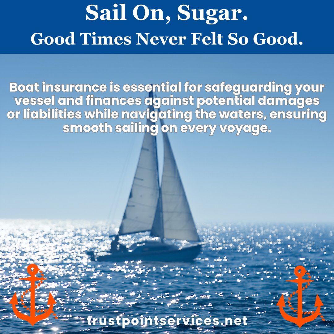 With boat insurance, there are three basic coverages. Agreed Hull Value, Actual Cash Value, and Liability. What are you waiting for? Have us quote you today! #TrustPointInsuranceandRealEstate #Insurance #GetaQuote #BoatInsurance
trustpointservices.net/boat-insurance/