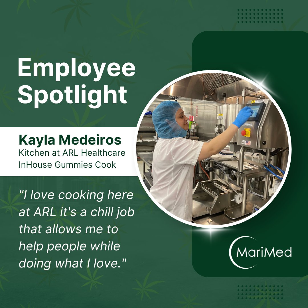 ⭐️ #EmployeeSpotlight ⭐️ Meet Kayla Medeiros, InHouse Gummies Cook at ARL Healthcare! $mrmd #cannabis #potstocks #msogang