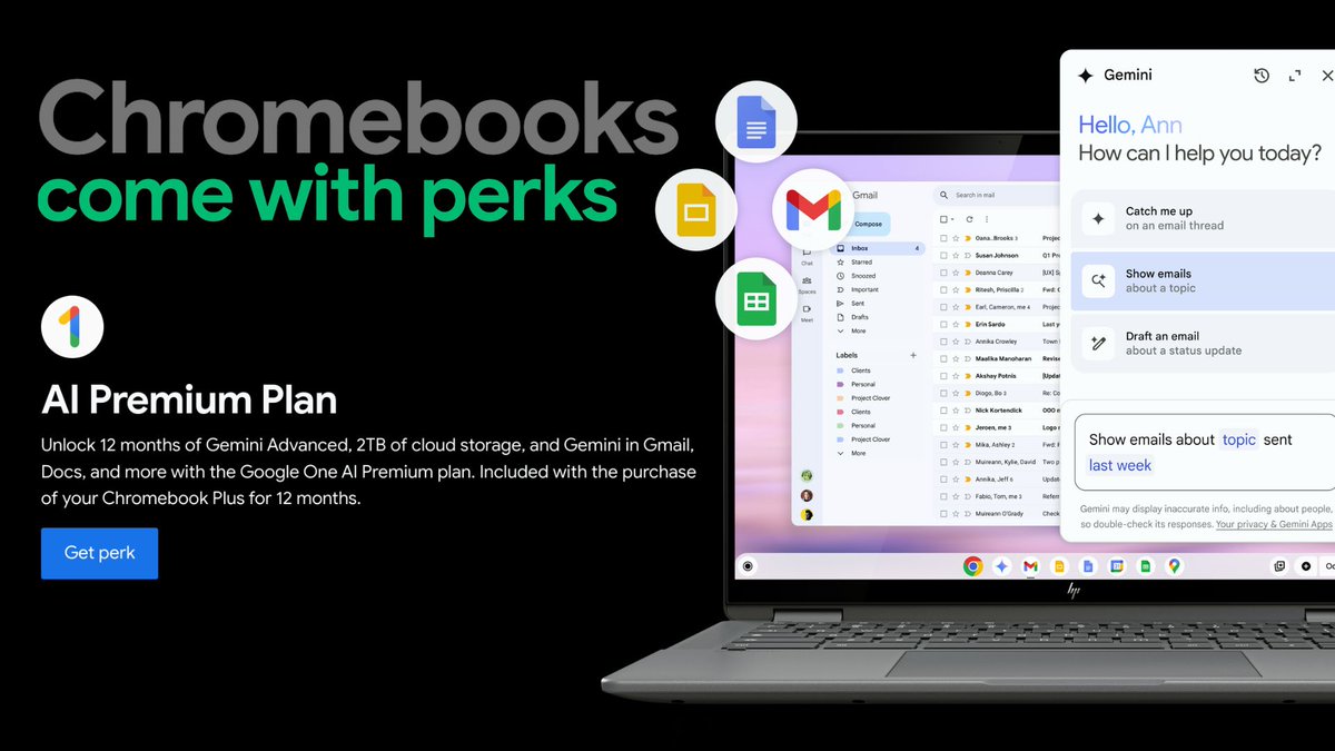 There's some fine print in the Chromebook Plus perk for 12-months of Google One AI Premium for free, but we've extensively tested and there's a way to get this on older Chromebook Plus models, too! chromeunboxed.com/how-to-get-per…