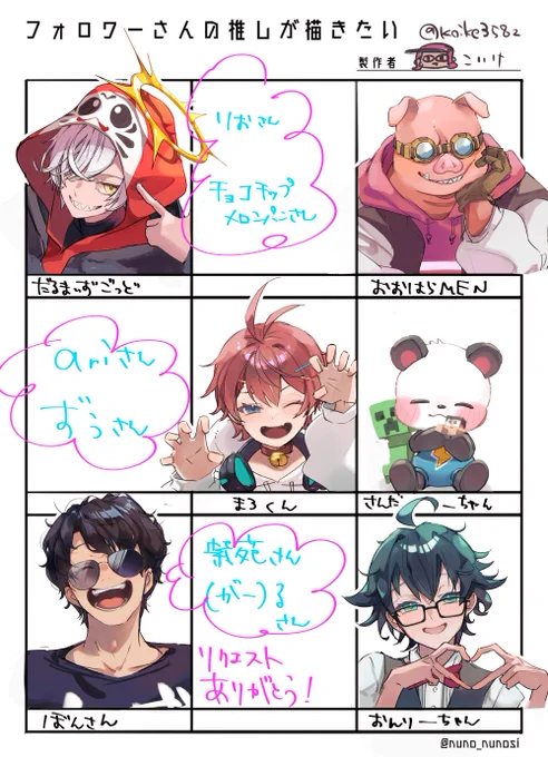 #フォロワーさんの推しが描きたい
リクエストありがとうございました!
推しの笑顔で笑顔になってくれたら幸いです 