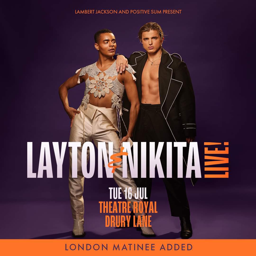 LJProds's tweet photo. The fabulously fierce duo are then bringing their dance extravaganza to London on July 16th!

Tickets selling fast to see @LaytonWilliams and @kuzmin__nikita @TheatreRoyalDL! 

To book: https://t.co/wYj6tHewpk https://t.co/9z8LdYLd6w