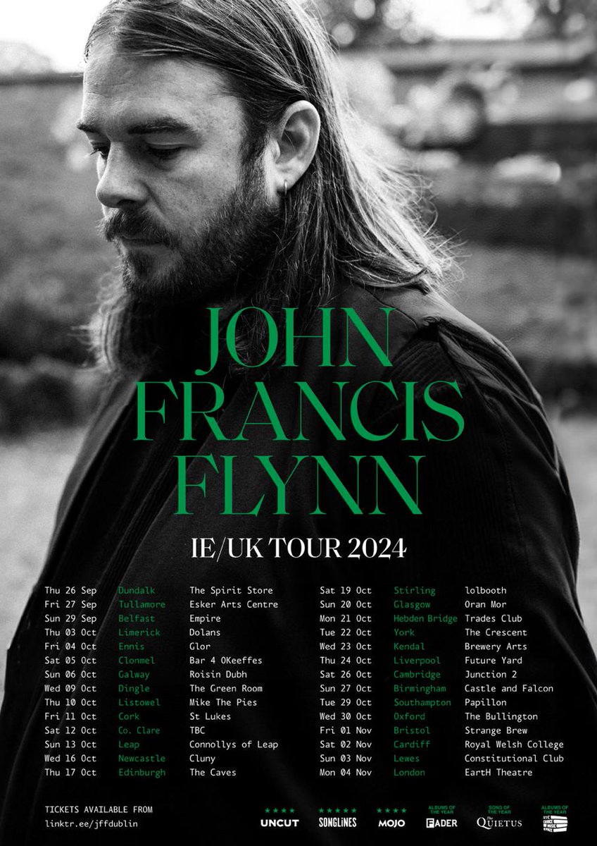 Touring Ireland, England, Scotland and Wales in Autumn. Dag in! Tickets on sale tomorrow (31st May) #irishtour #UKtour
