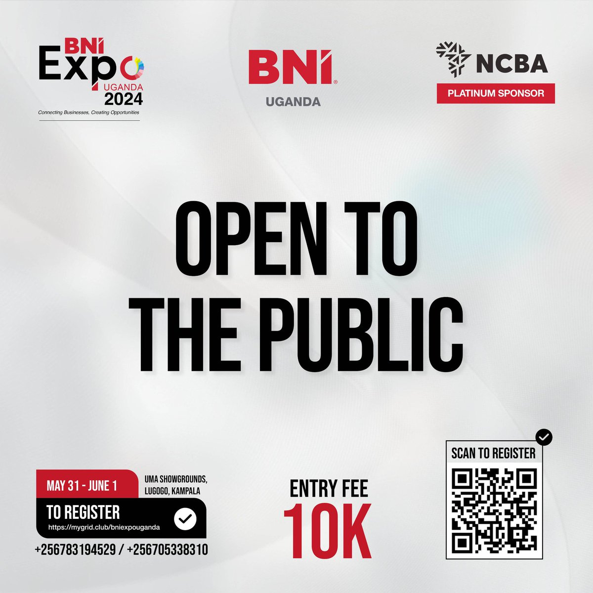 We are happy to be part of the #BNIExpo2024 at UMA Showgrounds, Lugogo. This expo is designed to facilitate business mentorship, dynamic interactions, and extensive networking opportunities. Join us tomorrow at this transformative event & connect with industry leaders.
#goforit