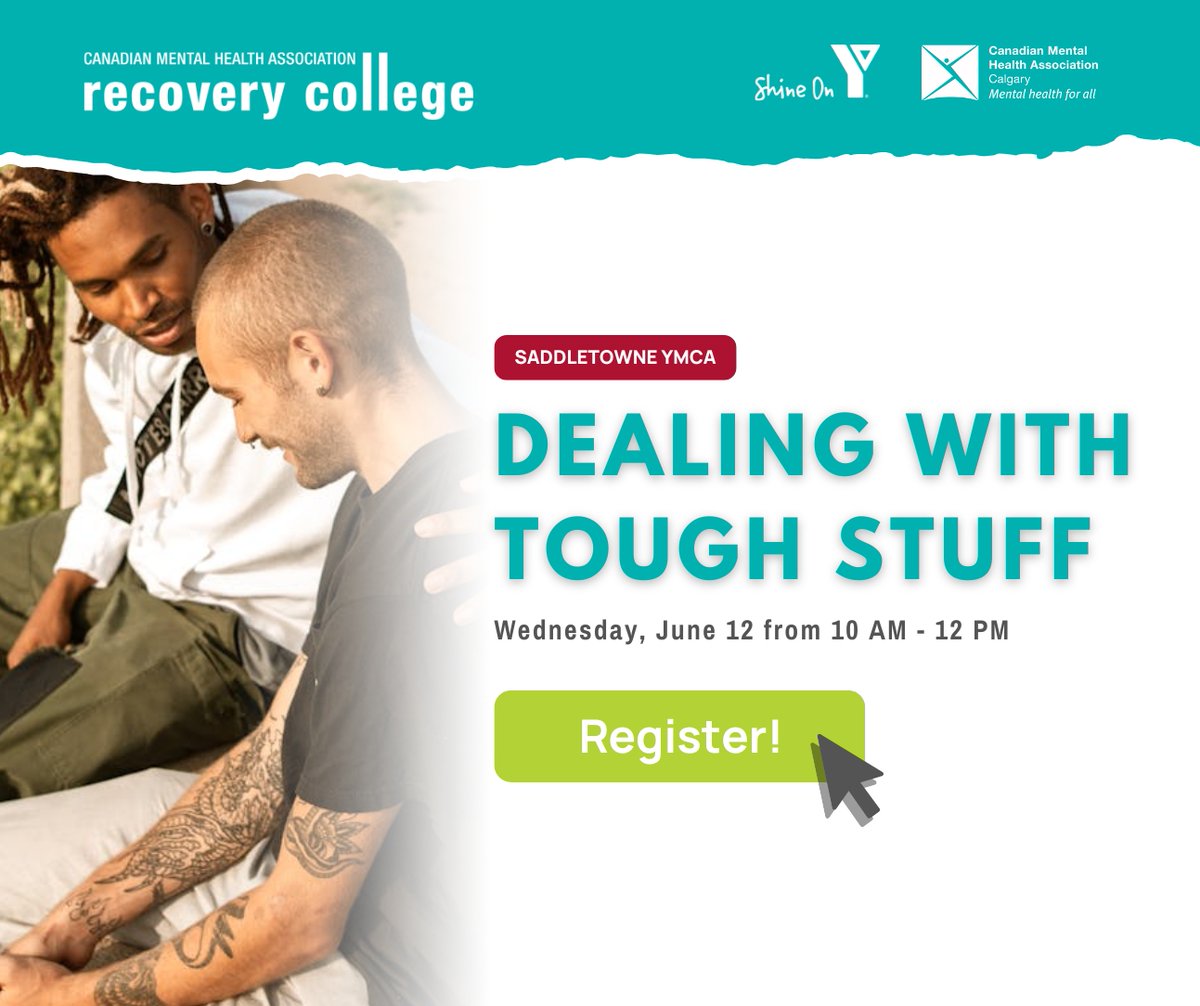 Are you or a loved one navigating challenging times? Our Recovery College course, "Dealing with Tough Stuff," is here to help. 💙

Don't miss this opportunity to build resilience and connect with a supportive community. Register now at ow.ly/VuNC50RIY1W

#CMHAxYMCA
