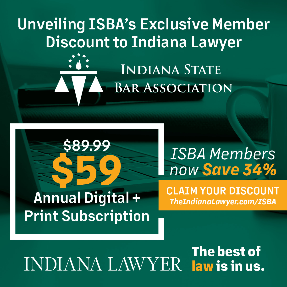 The Indiana Lawyer (@indiana_lawyer) on Twitter photo Hey <a href="/IndianaStateBar/">Indiana State Bar Association</a> members – don’t miss out on your exclusive member rate for an Indiana Lawyer subscription. Get unlimited digital access to all articles and archives, and much more! Claim your special rate at ow.ly/lBR750RSS5k. Hey <a href="/IndianaStateBar/">Indiana State Bar Association</a> members – don’t miss out on your exclusive member rate for an Indiana Lawyer subscription. Get unlimited digital access to all articles and archives, and much more! Claim your special rate at ow.ly/lBR750RSS5k.