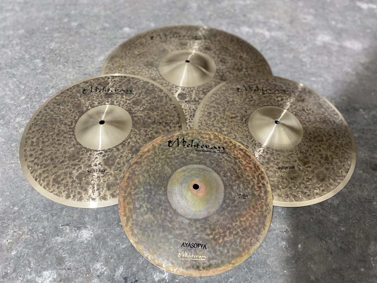 MehteranC's tweet photo. Mehteran Cymbals 
19” Master Dark Ride
15” Master Dark Hihat 
12” Ayasofya Splash https://t.co/mkv9ehnKr2