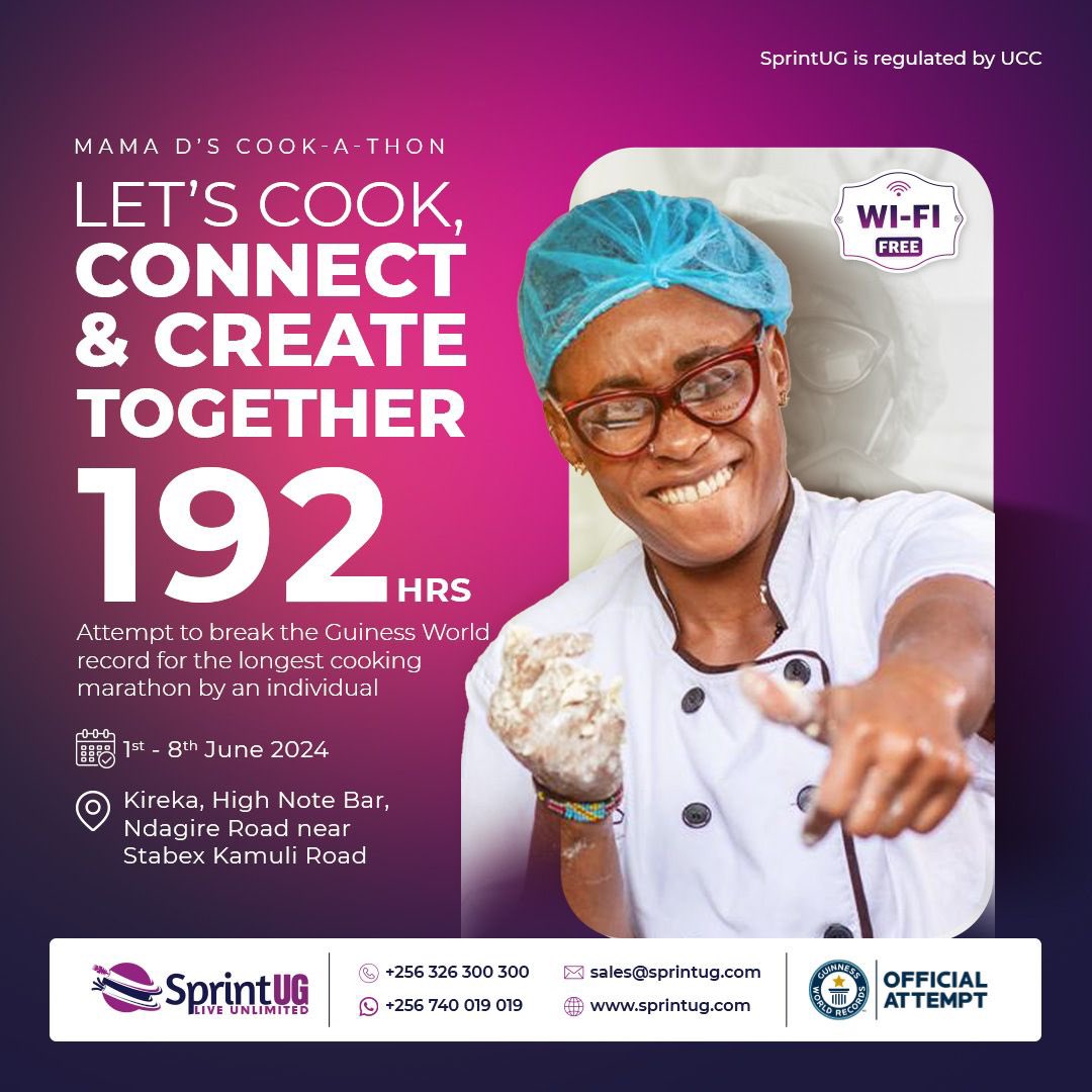 Internet is Set and Ready🥳 Let’s COOK, CONNECT and CREATE together; WIFI NAME➡️ MAMA D’s COOKATHON PASSWORD:OPEN #MamaDsWorldRecord