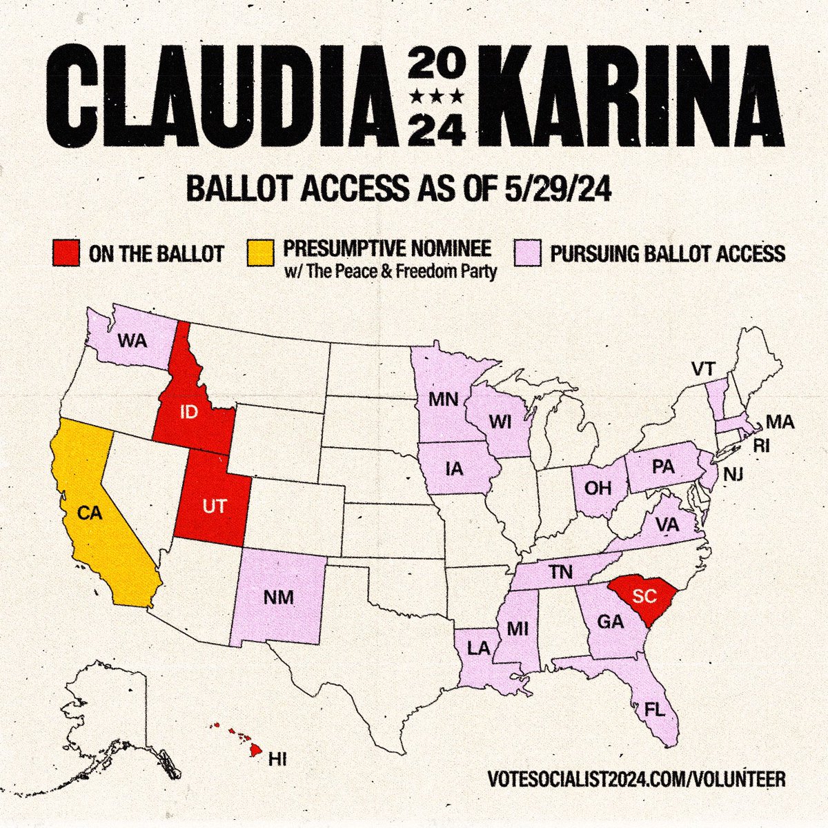 Our socialist campaign is pursuing ballot access in 22 states — the most in PSL’s history! Volunteers around the country have been actively petitioning, talking with and collecting signatures from thousands and thousands of people ready to see a socialist on the ballot in their