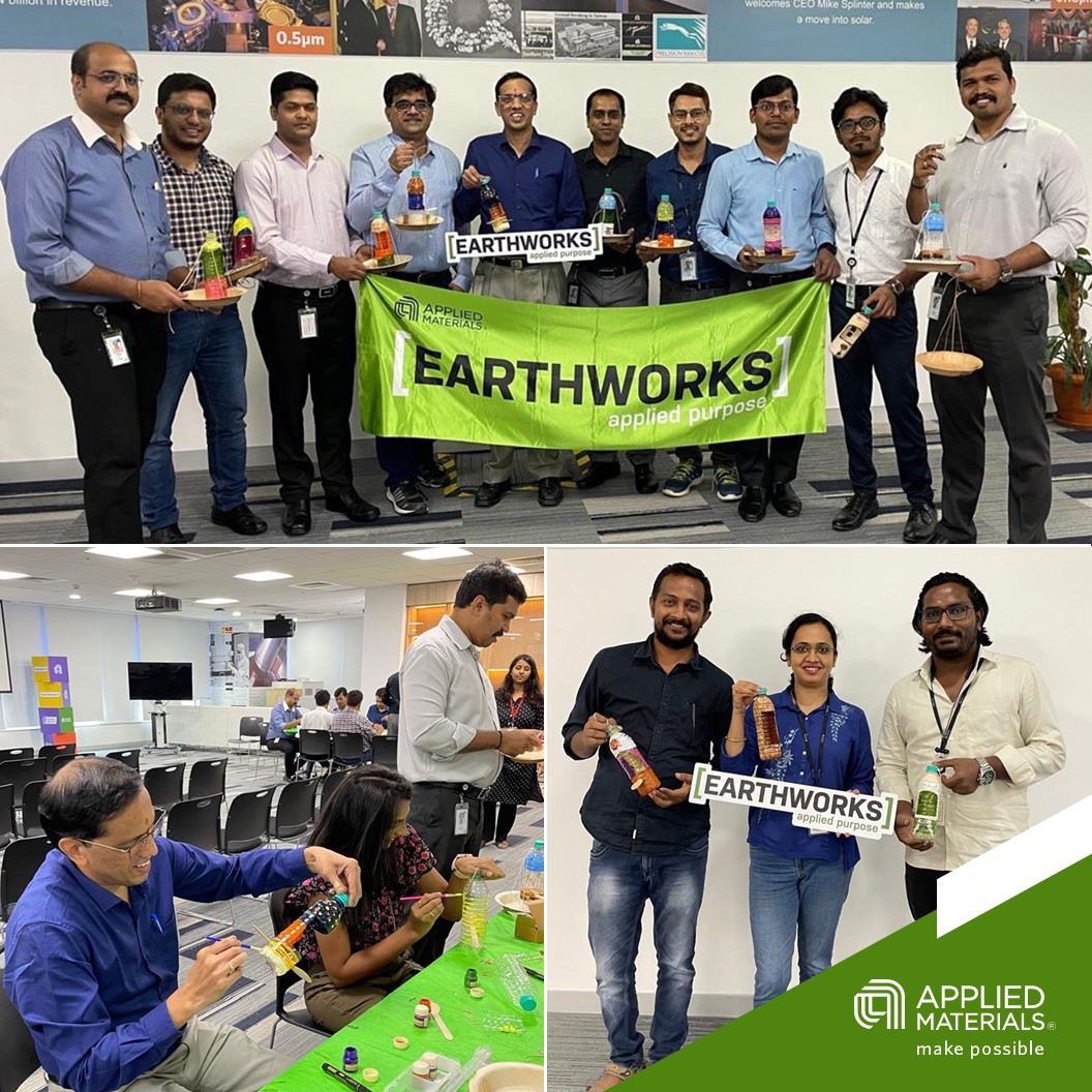 Applied_India's tweet photo. Glimpses of our employees in Bangalore creating colorful #birdfeeders by #upcycling old plastic bottles, during the ‘Best Out of Waste’, an initiative which is part of our global campaign, #AppliedEarthWorks. 🌏 ♻️ 
 
#MakePossibleABetterFuture #WeAreApplied #makeadifference https://t.co/fDFhMWxlFf