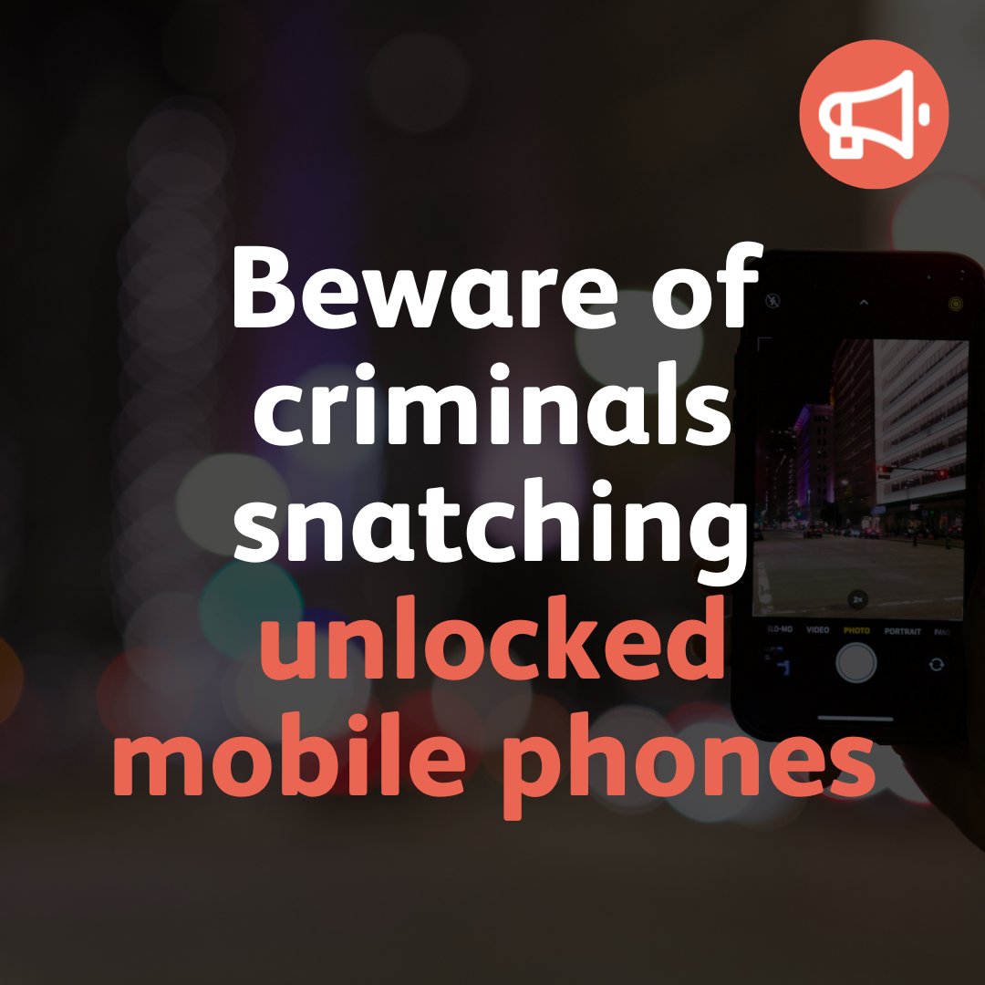 🚨 Police are reporting the rising crime of criminals using mopeds or e-bikes to snatch unlocked mobile phones. A tactic plaguing London and now being replicated in other major cities such as Birmingham and Manchester. 

@TakeFive #StopChallengeProtect (1 of 4)