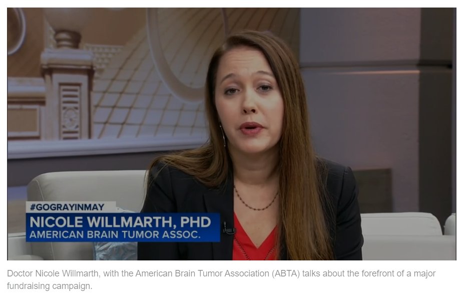 Check out ABTA's Chief Mission Officer, Nicole Willmarth, PhD, interviewed this morning on Chicago's ABC7 discussing the need to expand brain tumor awareness and the ABTA's 5-year Meet Hope Head On campaign:

ow.ly/5lhA50S21nX

#BTSM #awareness #braintumor