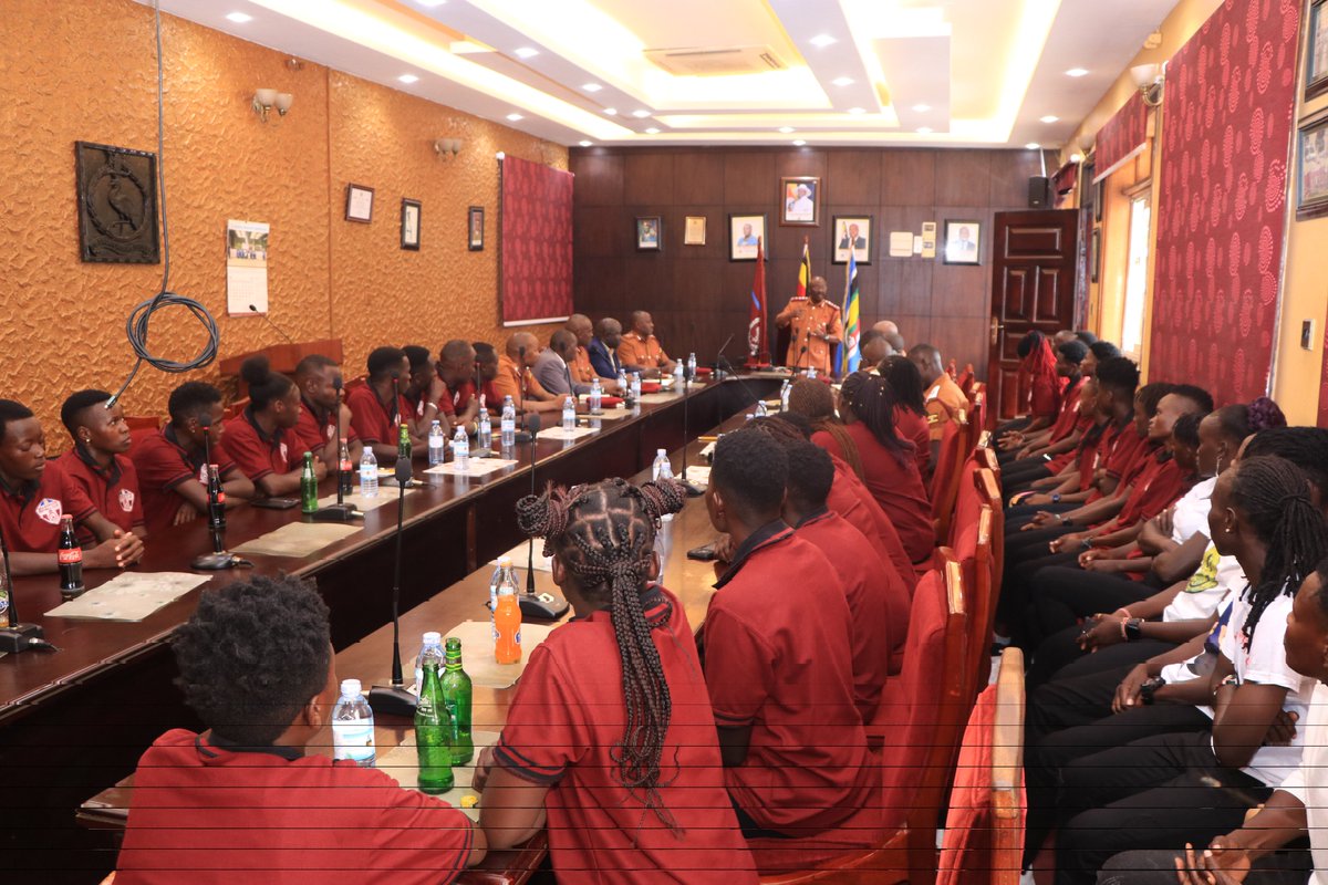 //HAPPENING NOW// The Commissioner General of Prisons, Dr. Can. J.O.R Byabashaija who also serves as the esteemed Patron of Maroons Football Club, is hosting a special meeting with the female side @SheMaroonsFC at Prisons Headquarters. @jbyabs @DavidOkiring