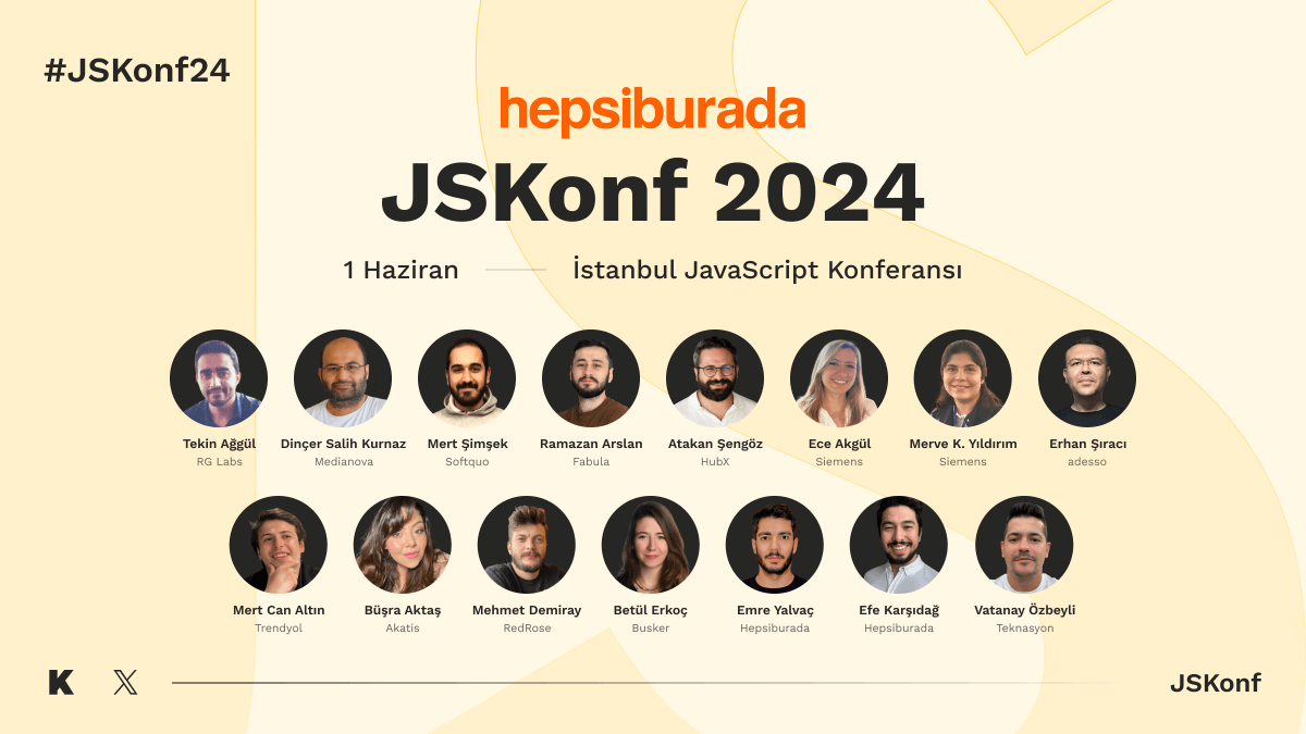 Hepsiburada JSKonf'a son 2 gün!💛

Etkinlik programı, detaylar ve daha fazlası için: 
hepsiburada.jskonf.com

1 Haziran'da İstanbul Kültür Üniversitesi'nde görüşmek üzere! 

#JSKonf #JSKonf24